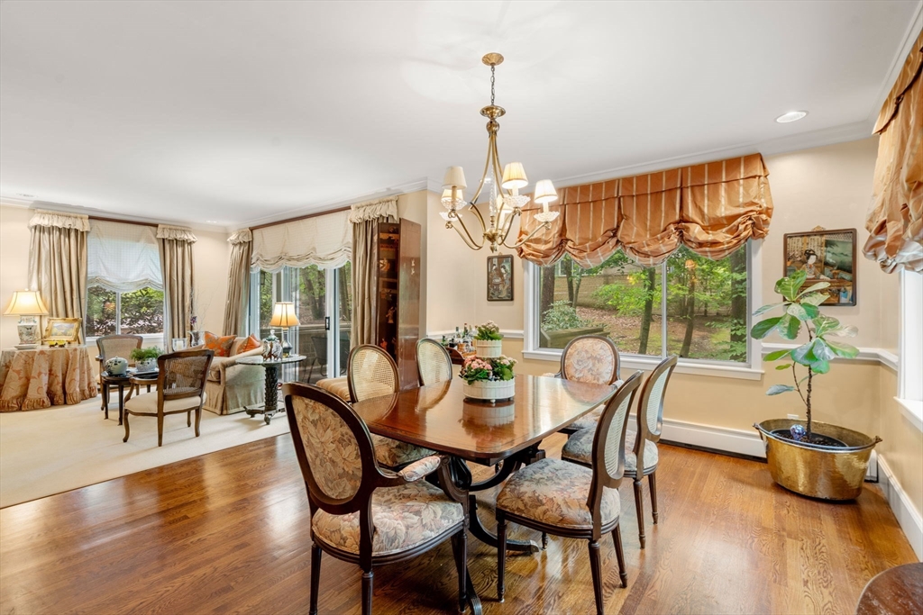 228 Allandale Road, Unit 1A Boston, MA 02467 - Photo 7 of 17 a view of a dining room with furniture window and wooden floor