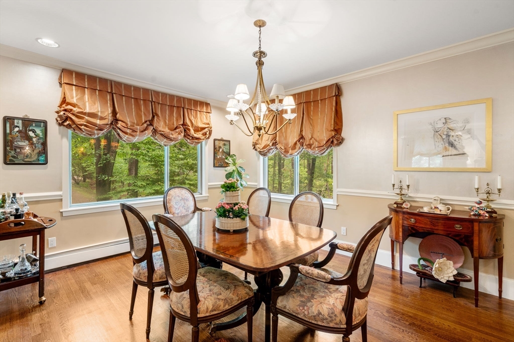 228 Allandale Road, Unit 1A Boston, MA 02467 - Photo 8 of 17 a view of a dining room with furniture window and outside view