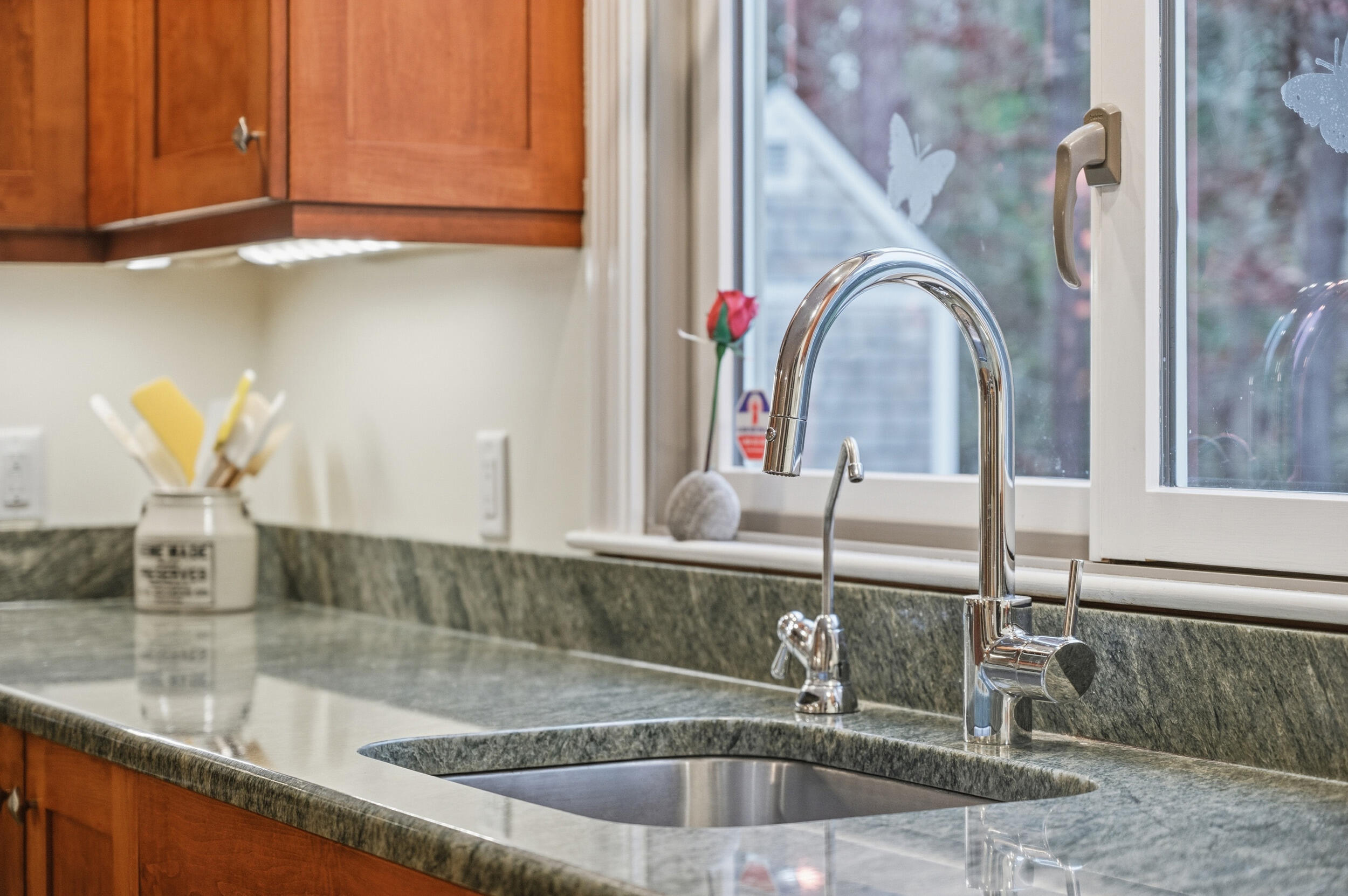 28 Lakeview Avenue Chatham, MA 02633 - Photo 15 of 63 a kitchen with a sink and granite top