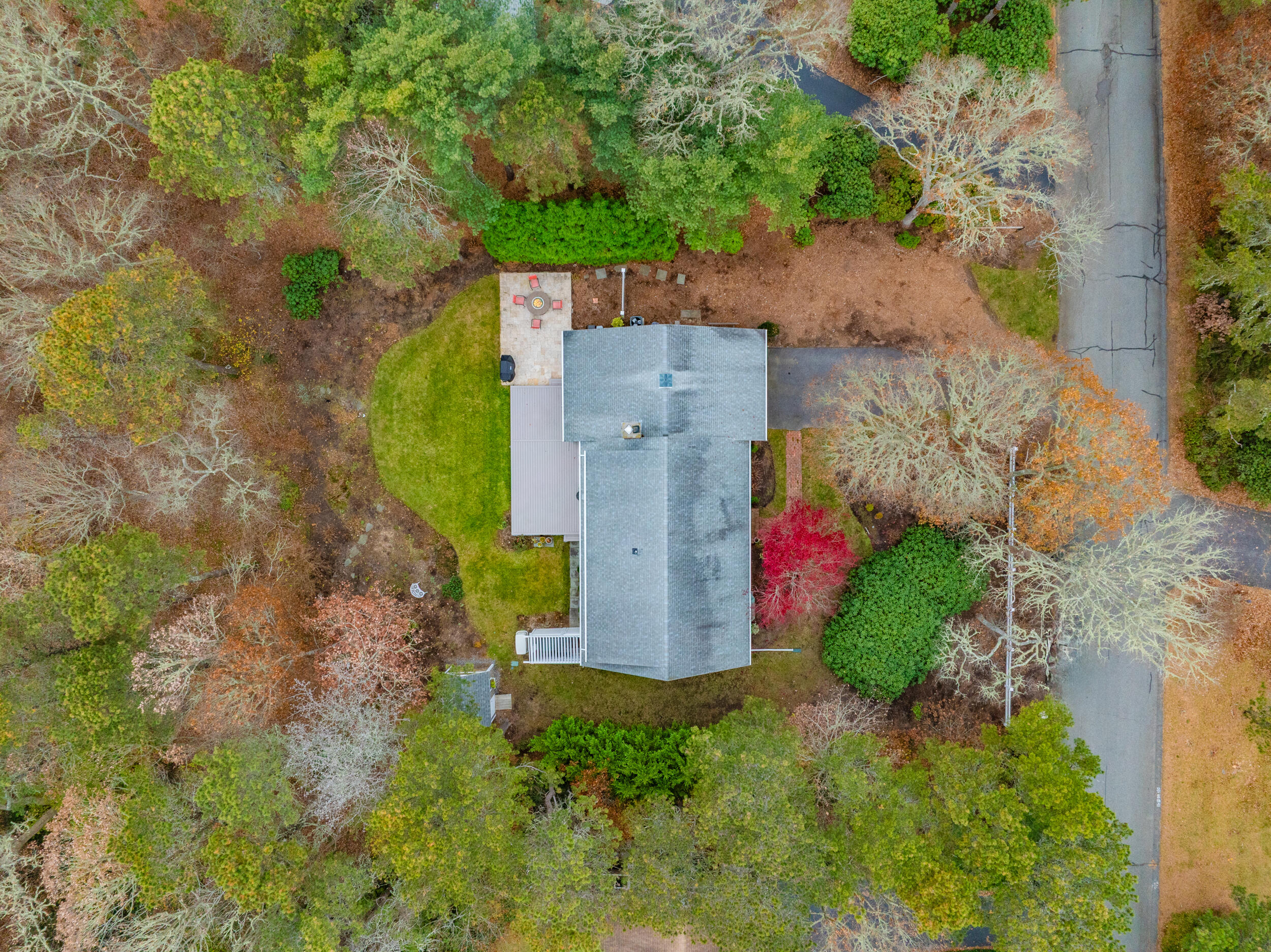 28 Lakeview Avenue Chatham, MA 02633 - Photo 50 of 63 an aerial view of a house with a yard and a large tree
