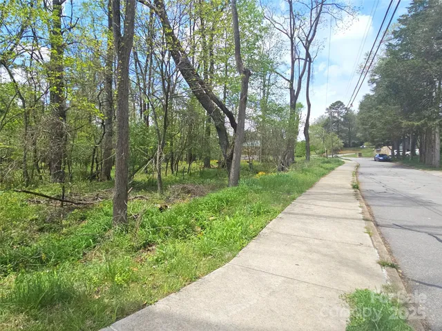a view of a yard with a trees