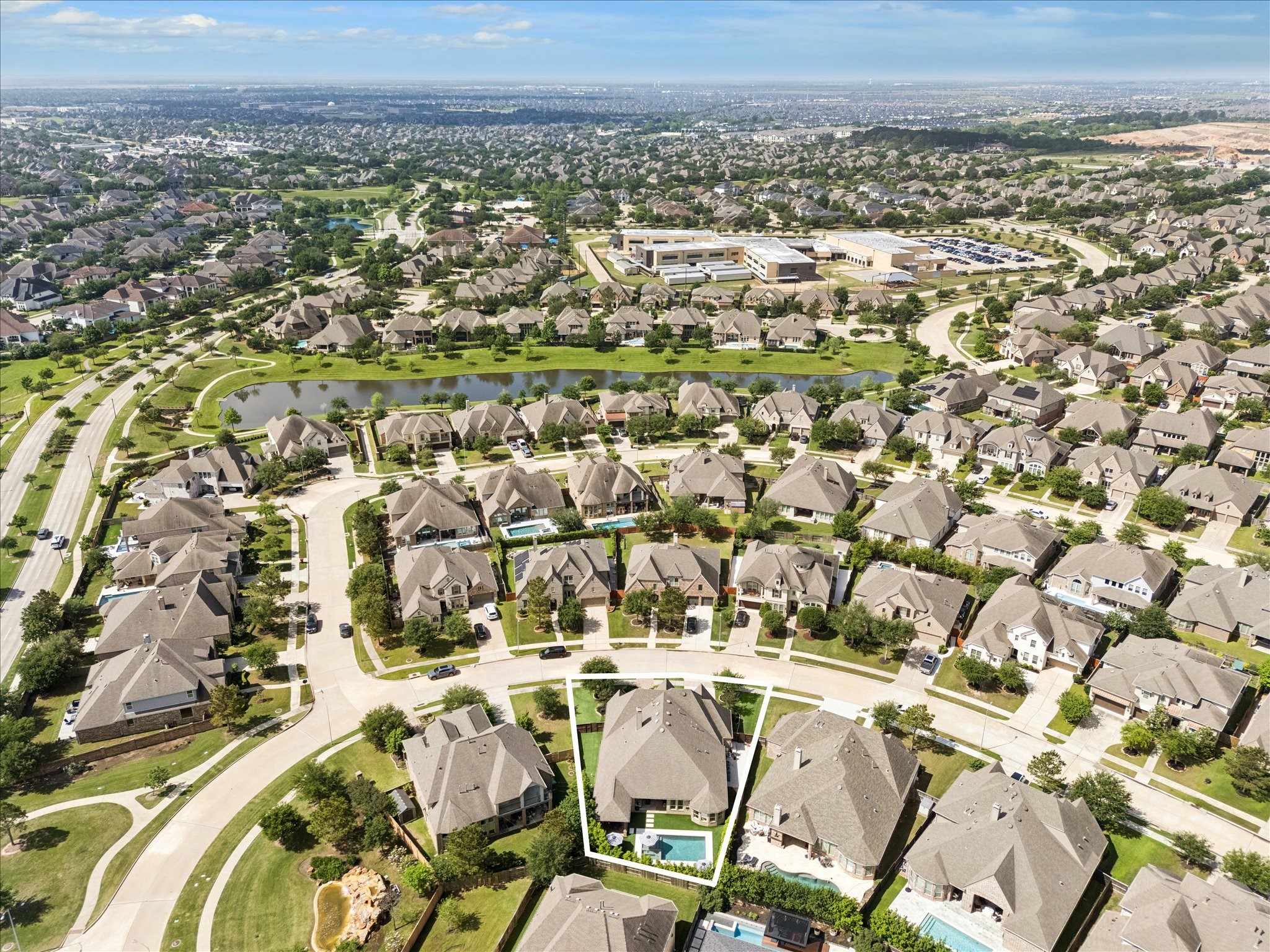 2807 Mayfield Ridge Lane Katy, TX 77494 - Photo 4 of 50 an aerial view of residential building and parking space