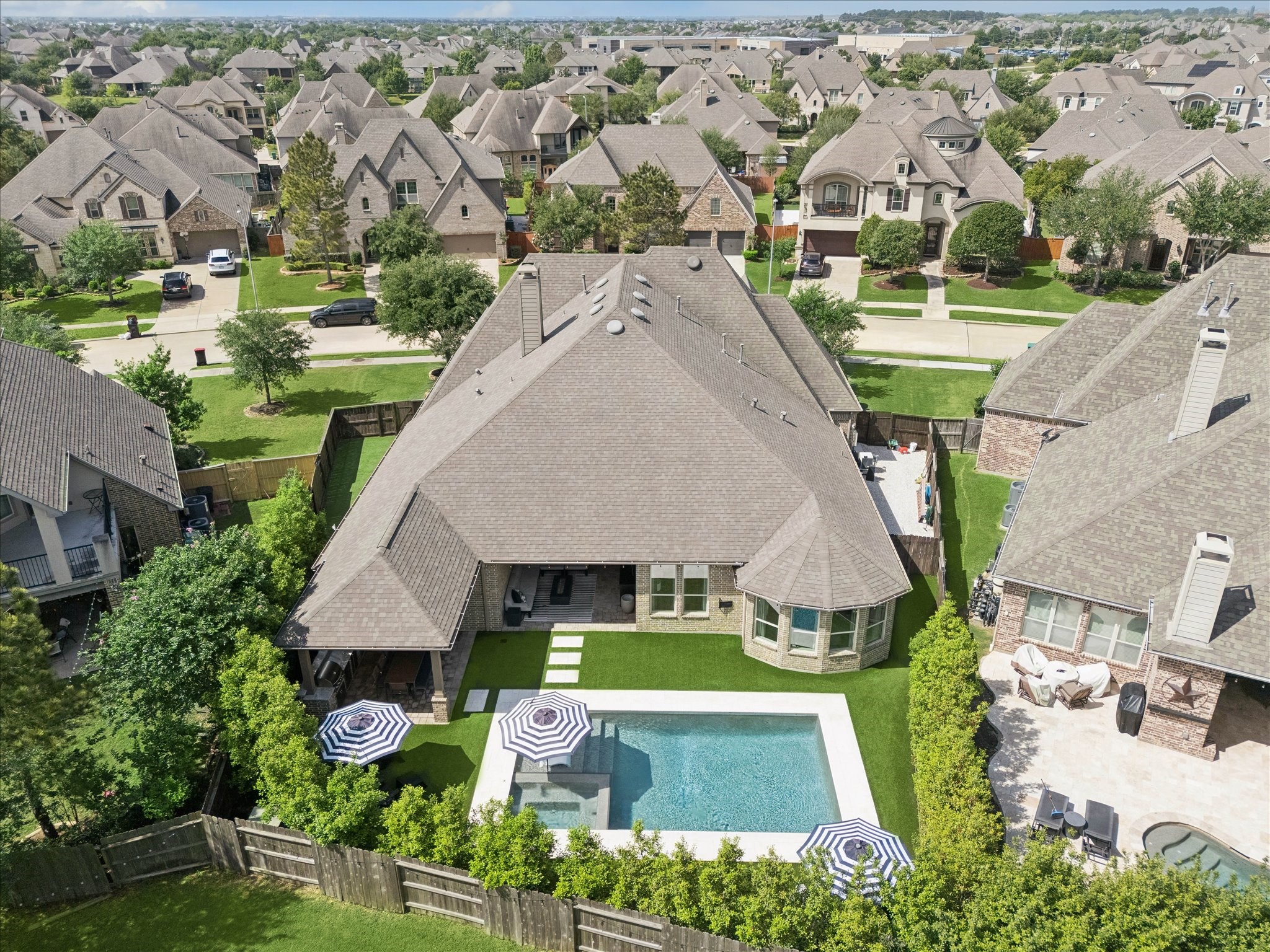 2807 Mayfield Ridge Lane Katy, TX 77494 - Photo 50 of 50 an aerial view of a house with a garden