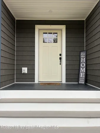 a view of wooden door