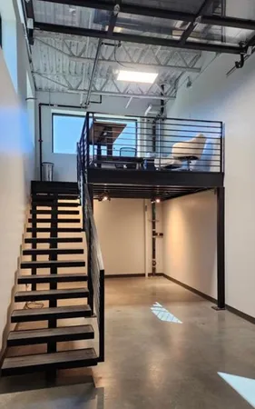 a room with gym equipment