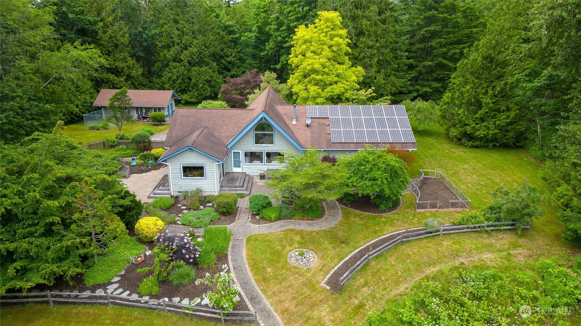 1835 High Noon Road Bellingham, WA 98226 - Photo 1 of 40 an aerial view of a house with swimming pool and patio