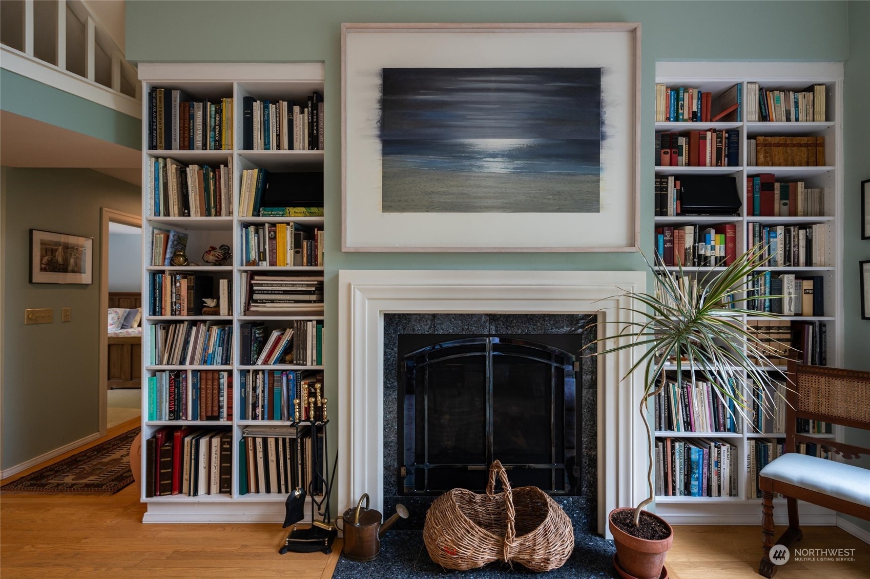 1835 High Noon Road Bellingham, WA 98226 - Photo 15 of 40 a living room with furniture and a book shelf