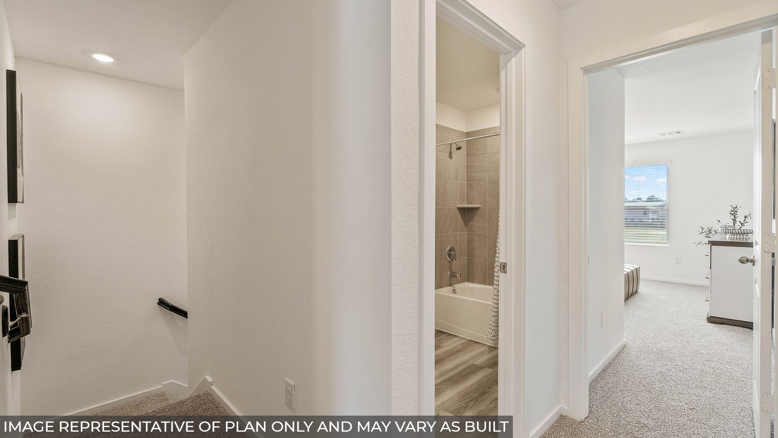 232 Flying Tigers Trail Jarrell, TX 76537 - Photo 17 of 22 a view of a bathroom from a hallway