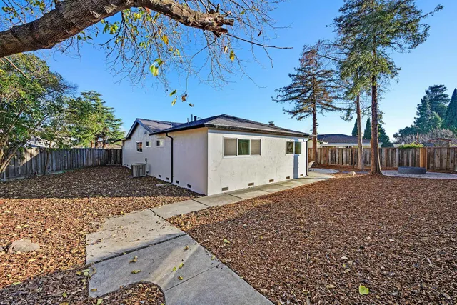 a backyard of a house
