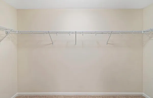 a view of small space with racks on the wall