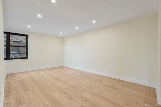 an empty room with a window