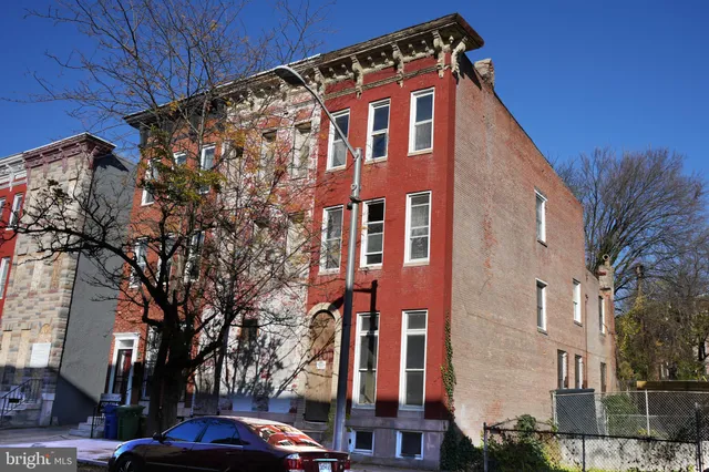 a front view of a building