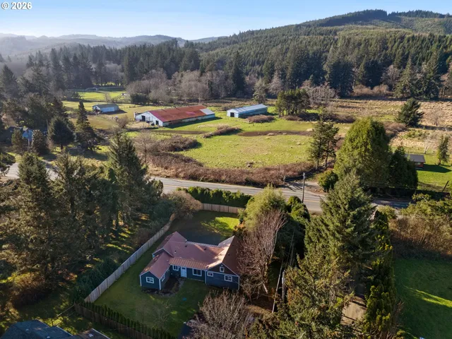 a view of swimming pool with a yard and mountain view