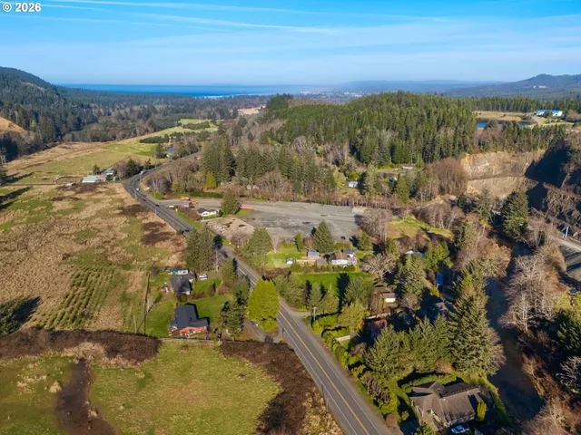 a view of a city with an ocean