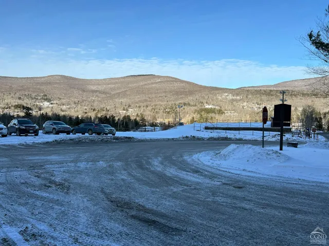 a view of an ocean with a mountain