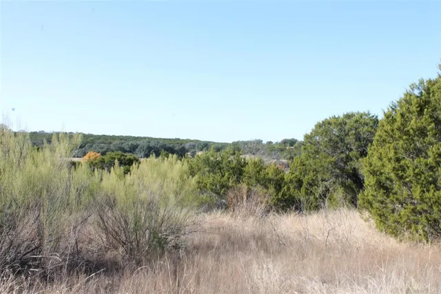 a view of lake with green space