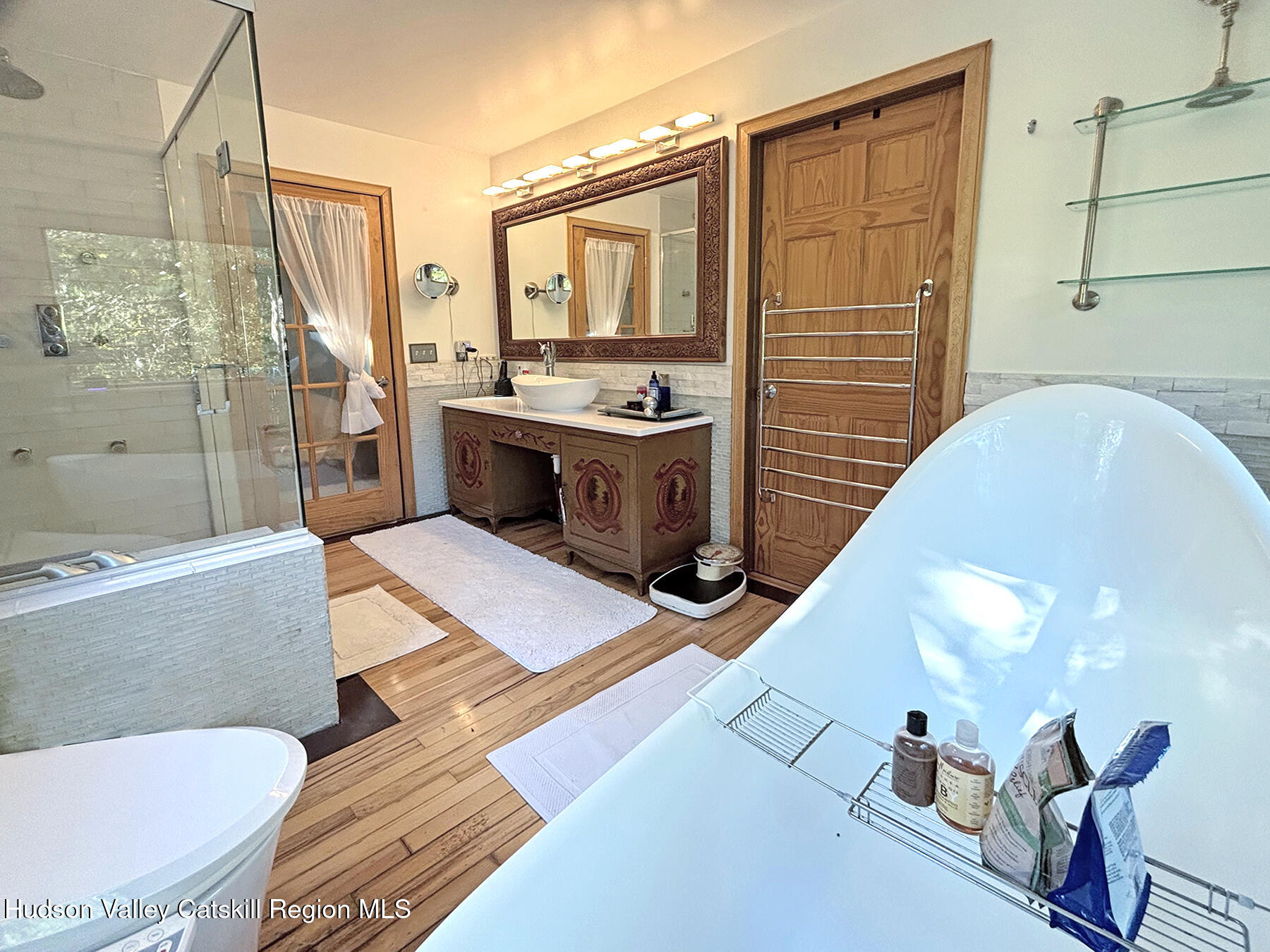 14 Park Road Chichester, NY 12416 - Photo 17 of 37 a bathroom with a sink a toilet and shower