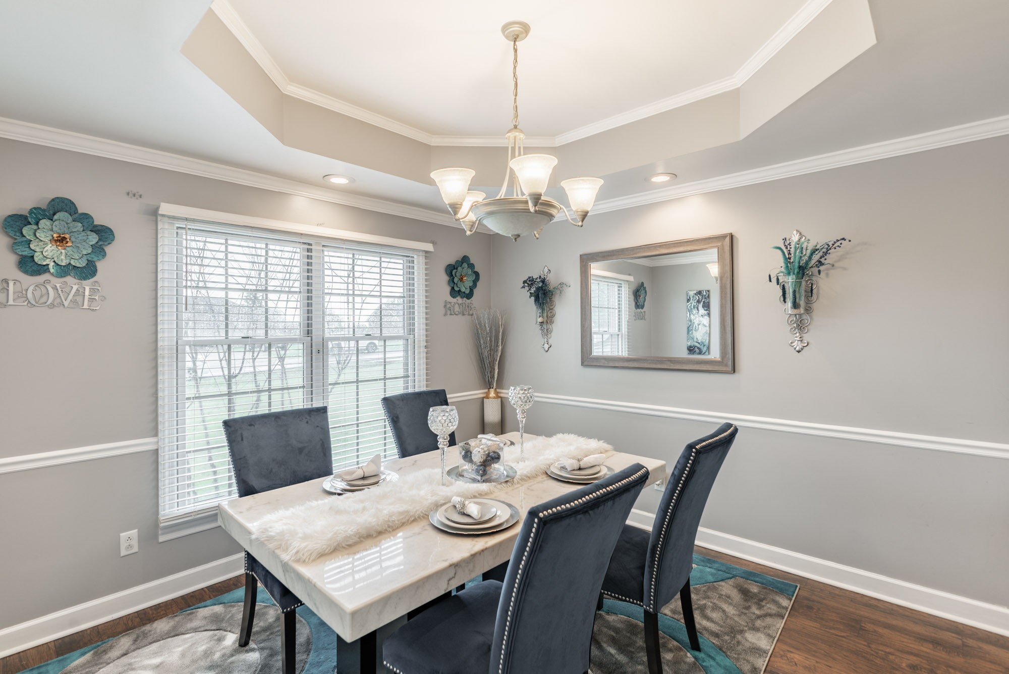 61 Eastridge Road Fayetteville, TN 37334 - Photo 13 of 42 a view of a dining room with furniture wooden floor and chandelier