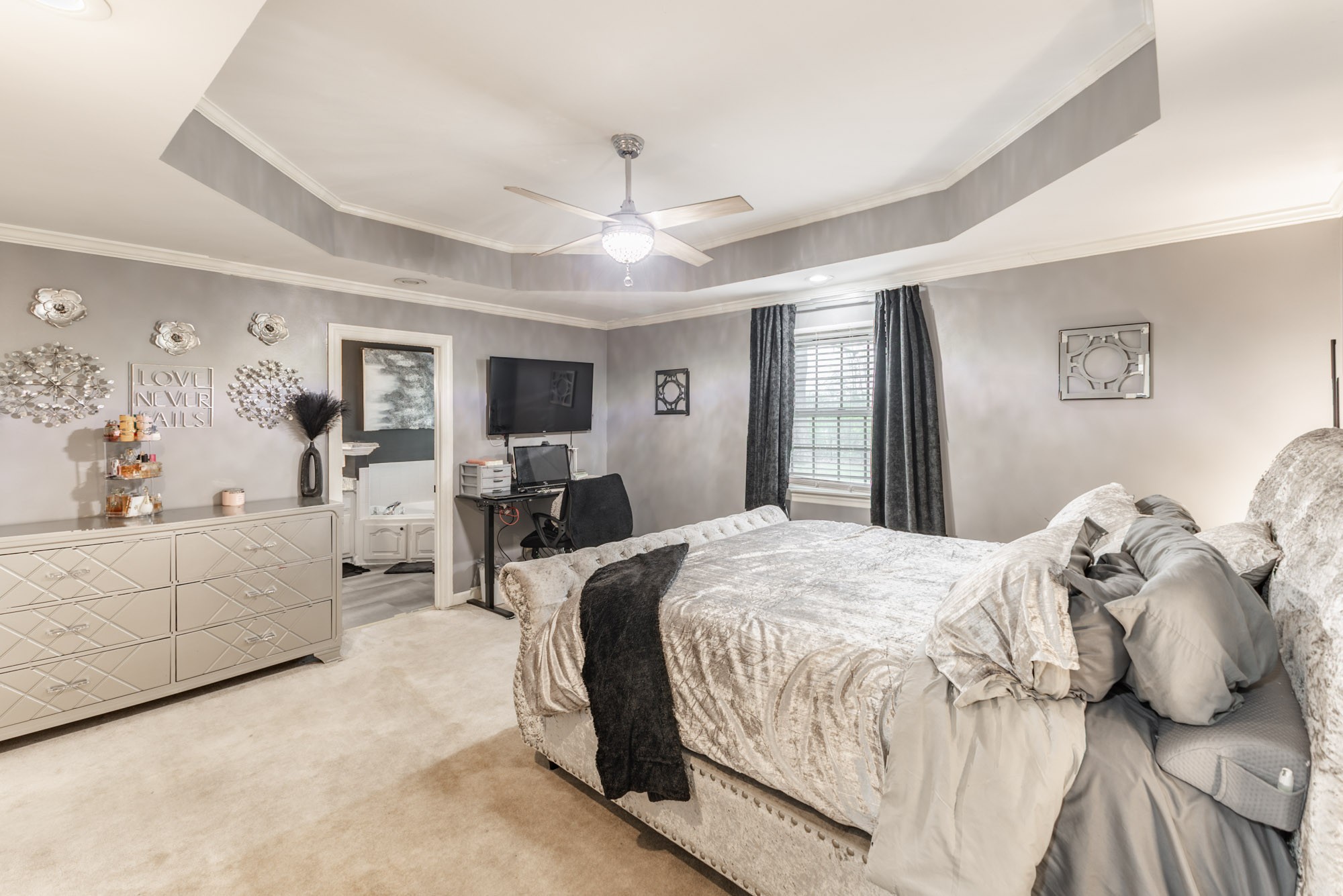 61 Eastridge Road Fayetteville, TN 37334 - Photo 18 of 42 a bedroom with bed couches and white walls