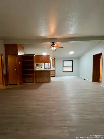a view of a livingroom with a flat screen tv