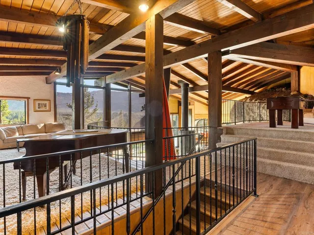 a view of city from a balcony