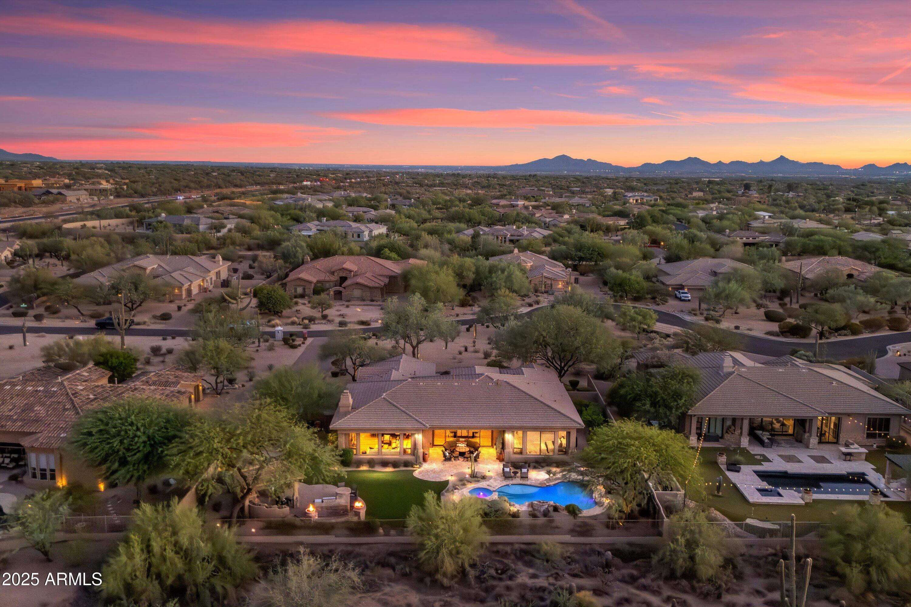 7080 East Balancing Rock Road Scottsdale, AZ 85266 - Photo 54 of 99 an aerial view of residential houses and outdoor space