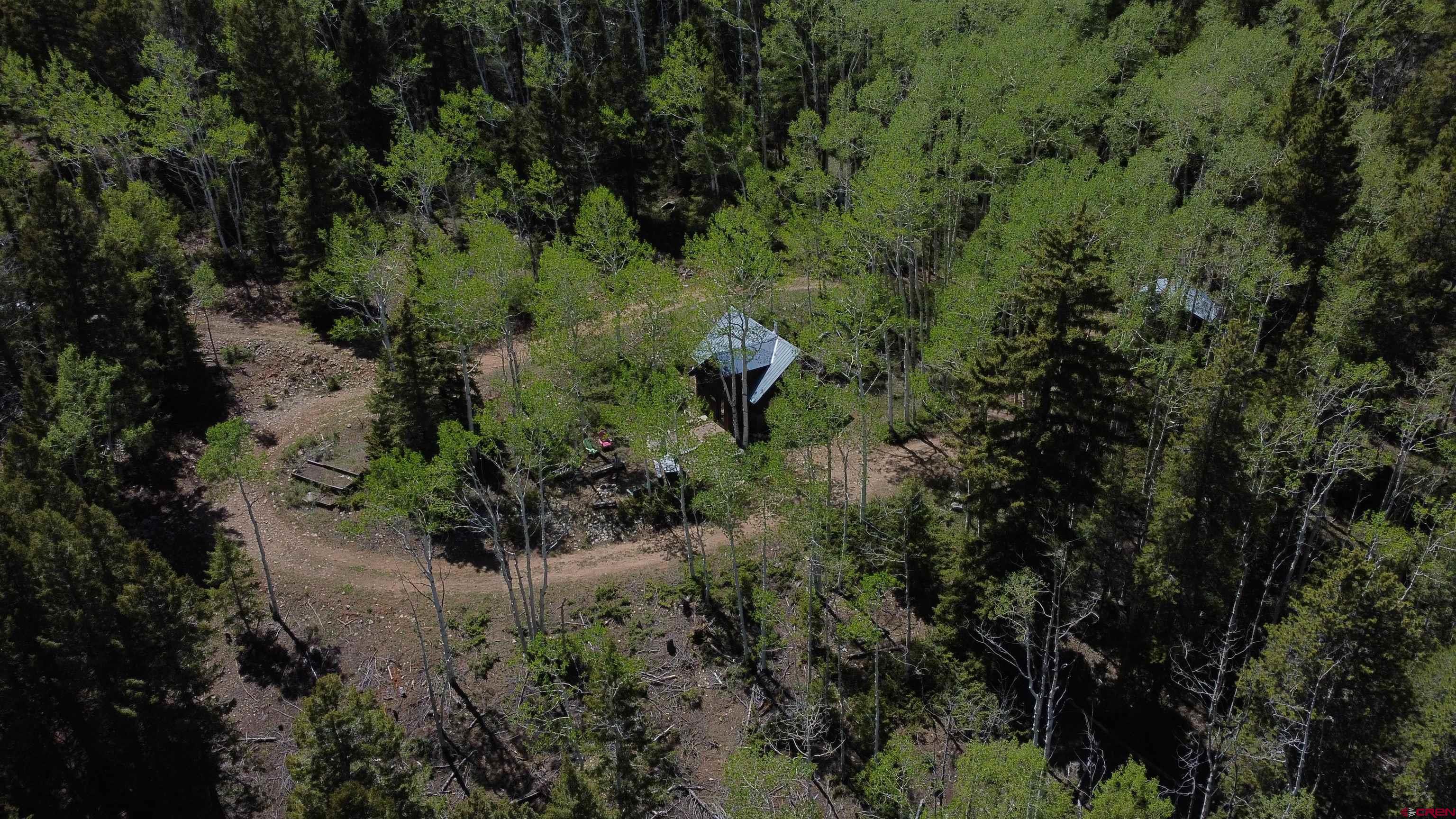 435 Soul's Ease Road Pitkin, CO 81241 - Photo 34 of 35 Aerial view of the cabin showing how private and secluded this property is!