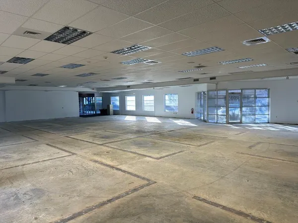 a view of an empty room with a garage