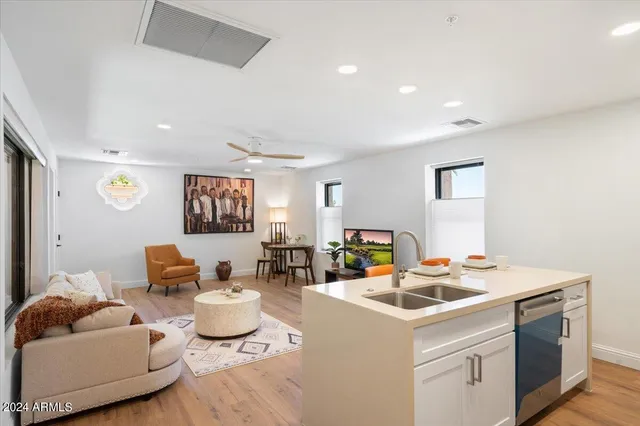 a room with furniture and a couch