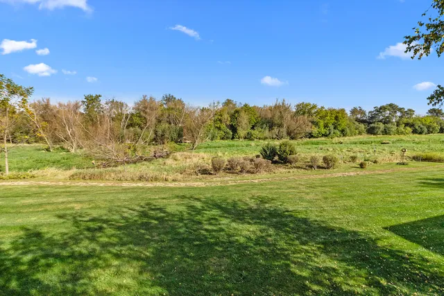 a view of an outdoor space and mountain view