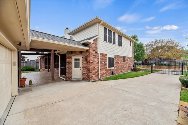 a view of a house with a patio