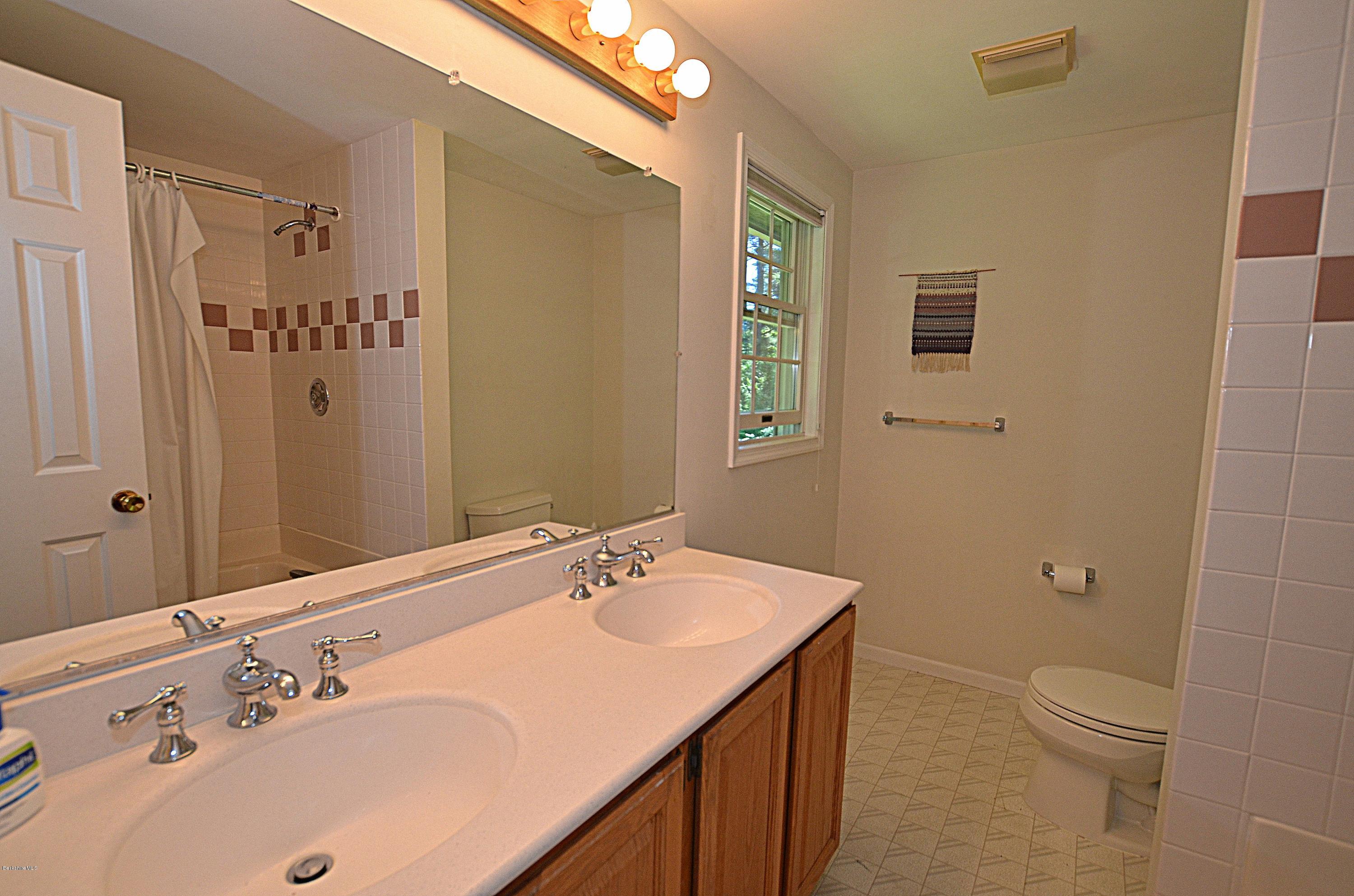 982 Fred Snow Road Becket, MA 01223 - Photo 14 of 21 a bathroom with a sink a toilet and shower