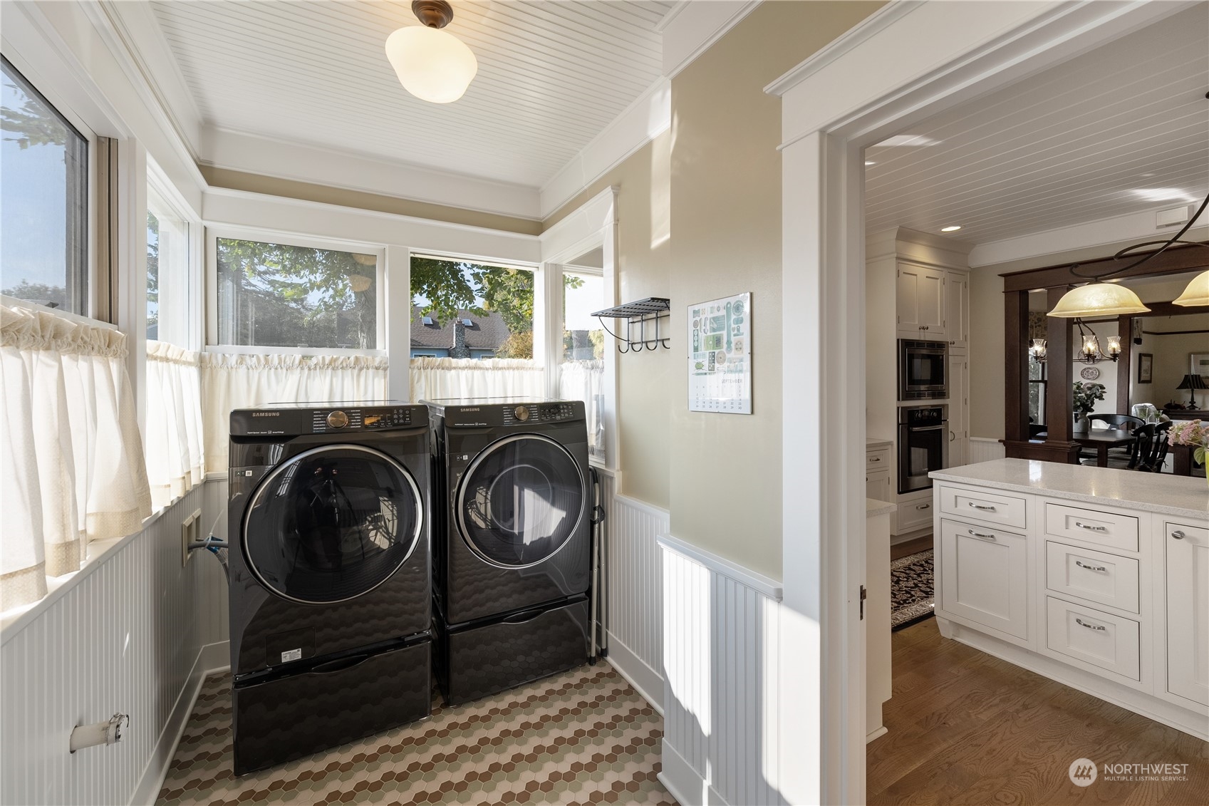 1317 9th Street Anacortes, WA 98221 - Photo 24 of 38 a view of a hallway with washer and dryer