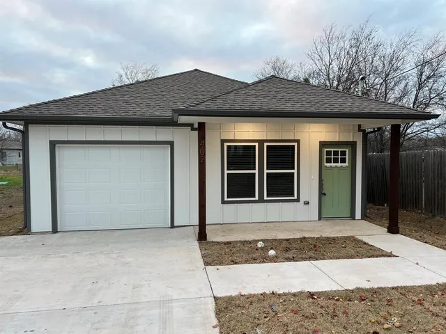 a front view of a house