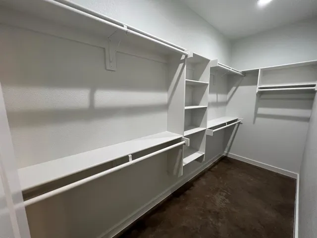 a close view of closet