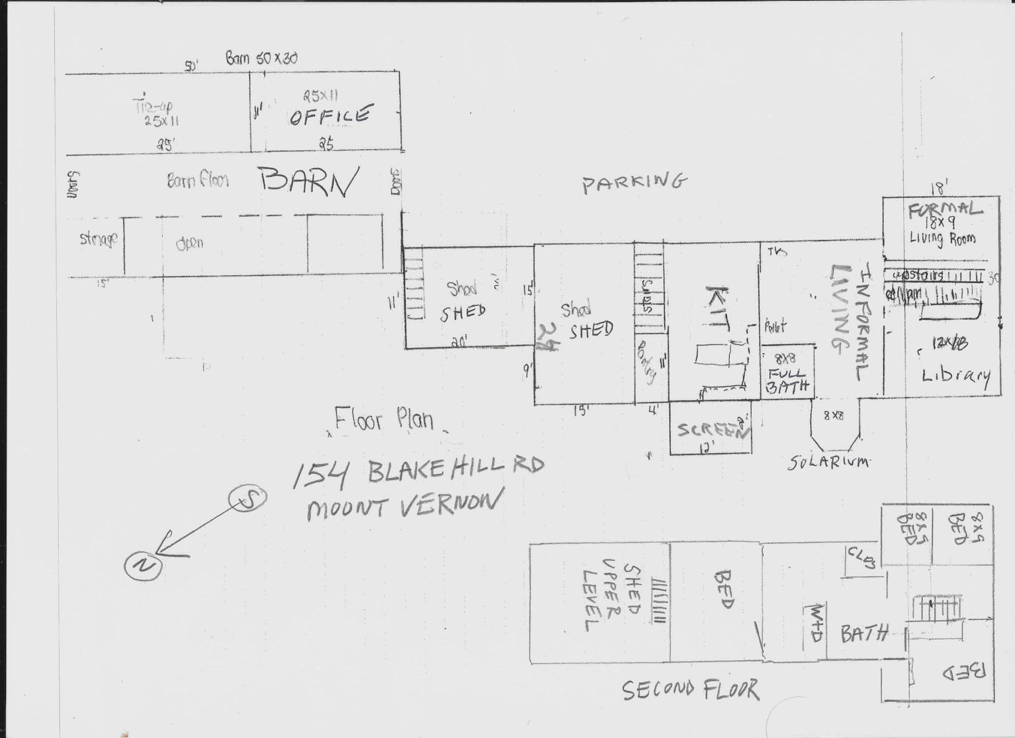 154 Blake Hill Road Mount Vernon, ME 04352 - Photo 63 of 63 Blake Hill floor plan