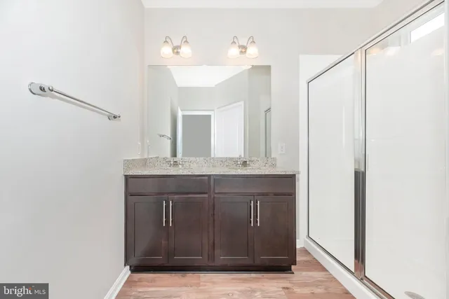 a view of small space with racks on the wall