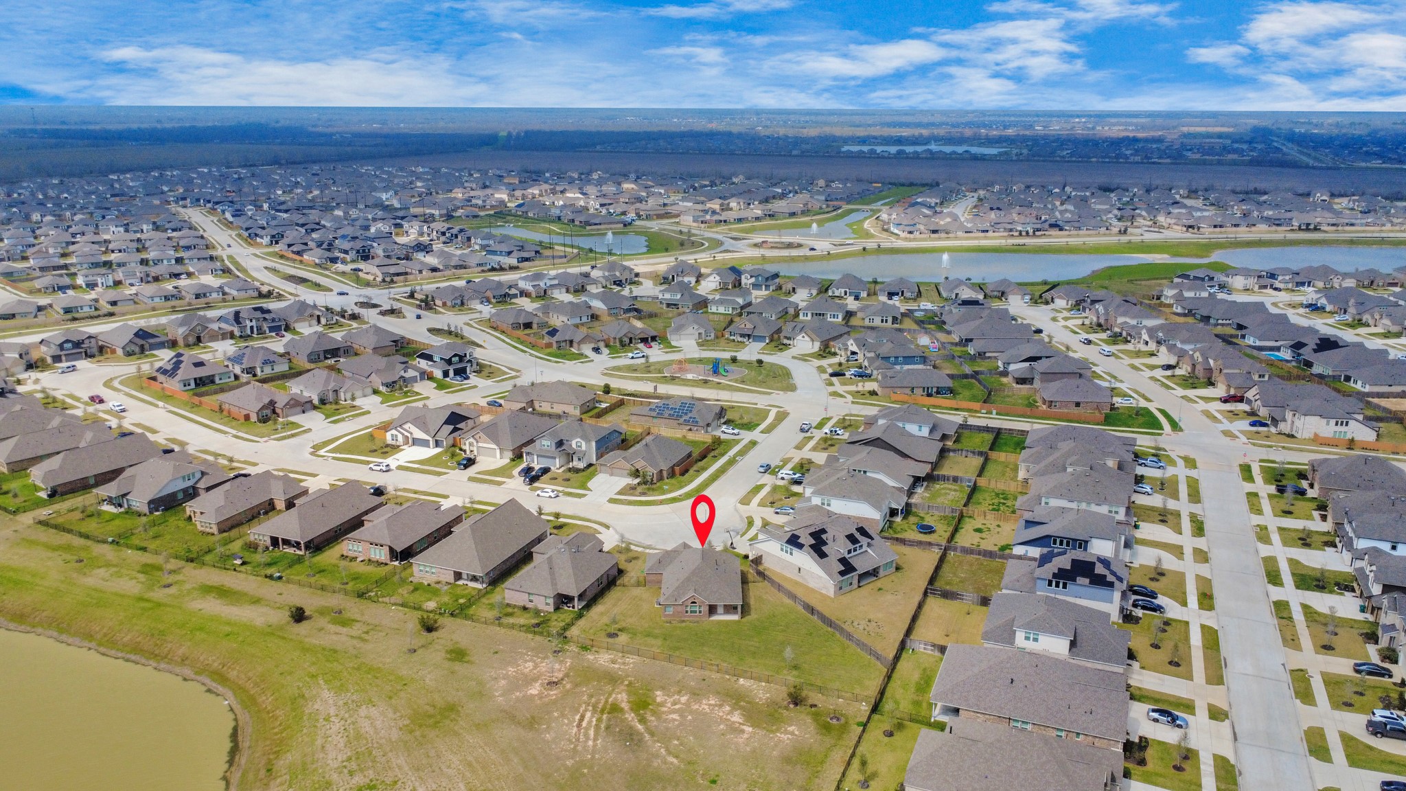 1654 Sequoia Run Drive Rosharon, TX 77583 - Photo 20 of 24 an aerial view of residential building with swimming pool