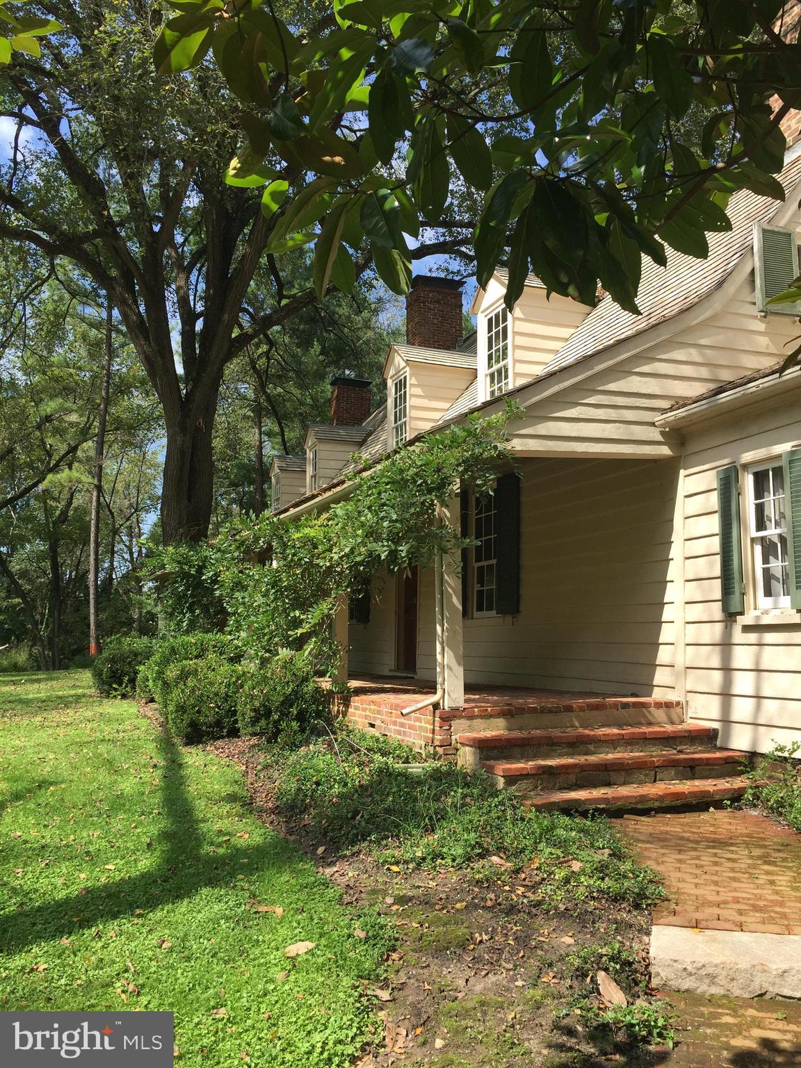 Wisteria clad front porch