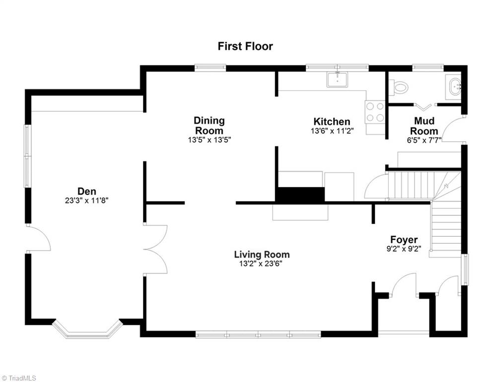 601 Colonial Drive High Point, NC 27262 - Photo 41 of 42 First Floor Plan