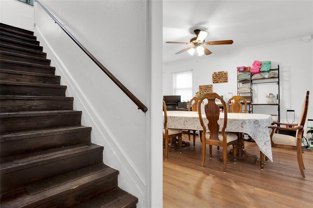 7634 Preston Road Denison, TX 75020 - Photo 12 of 34 a view of a dining room with furniture and a chandelier