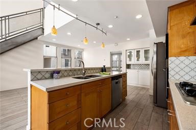 536 North Brea Boulevard Brea, CA 92821 - Photo 6 of 30 a kitchen with stainless steel appliances granite countertop a sink a stove and a refrigerator