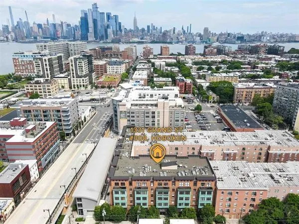 a view of a city with tall buildings
