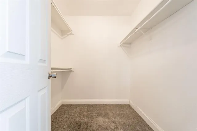 a view of small space with racks on the wall