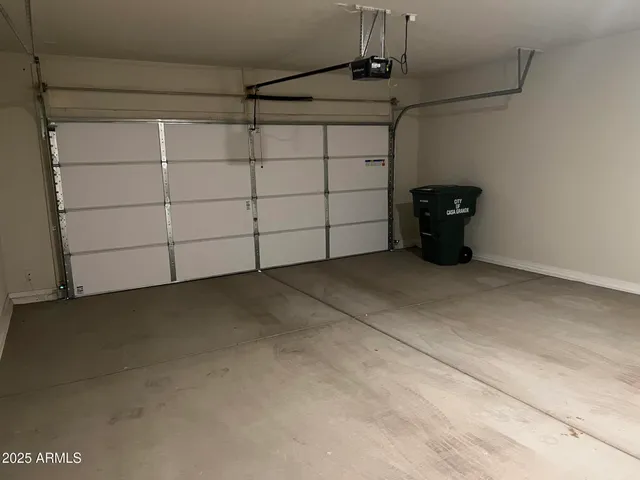 a view of a garage