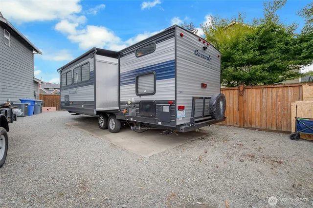 a view of a house with a backyard