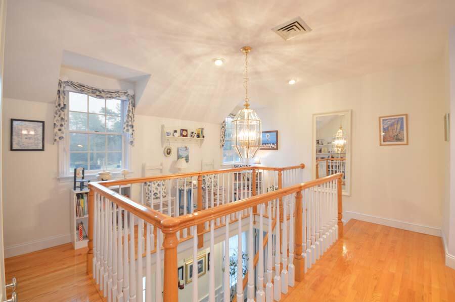 80 Farm Valley Road Osterville, MA 02655 - Photo 27 of 47 a view of staircase with white walls and wooden floor