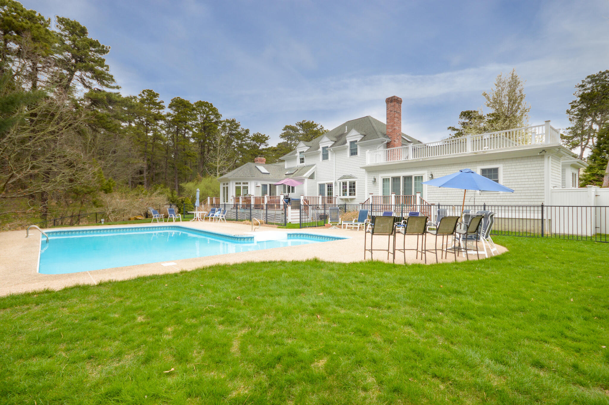 80 Farm Valley Road Osterville, MA 02655 - Photo 3 of 47 a view of swimming pool with a garden and plants