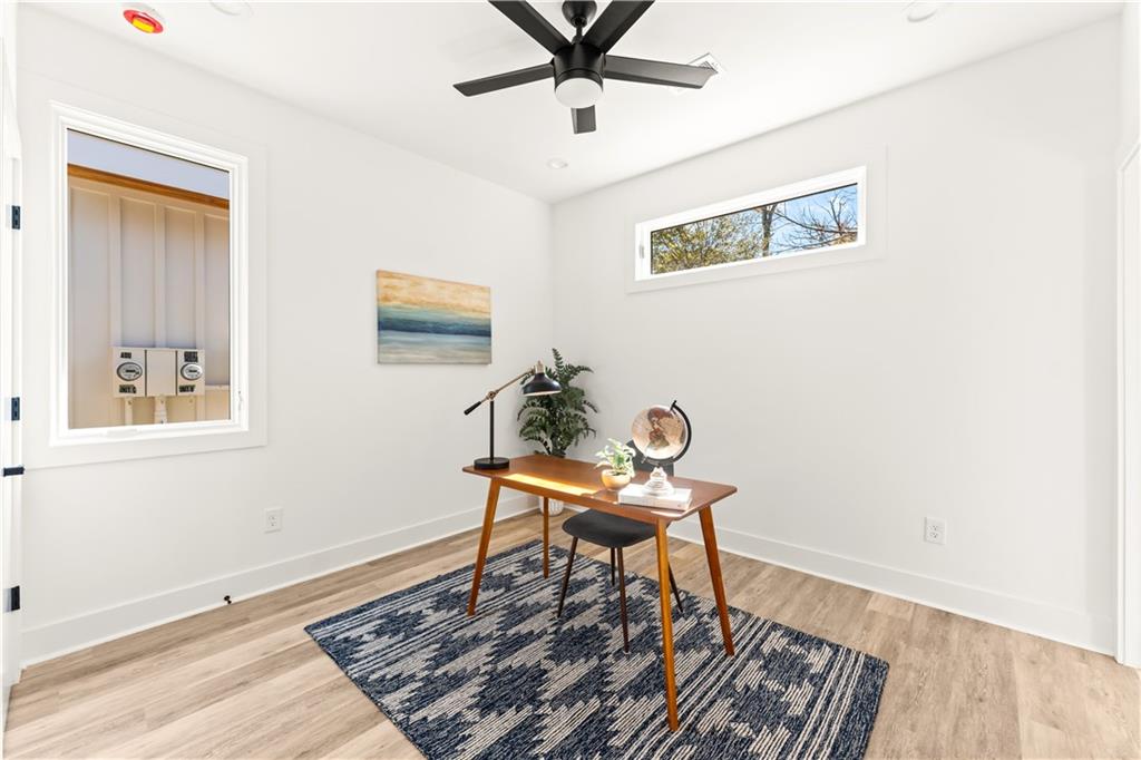 845 Ormewood Terrace Southeast, Unit C Atlanta, GA 30316 - Photo 12 of 37 a workspace with wooden floor