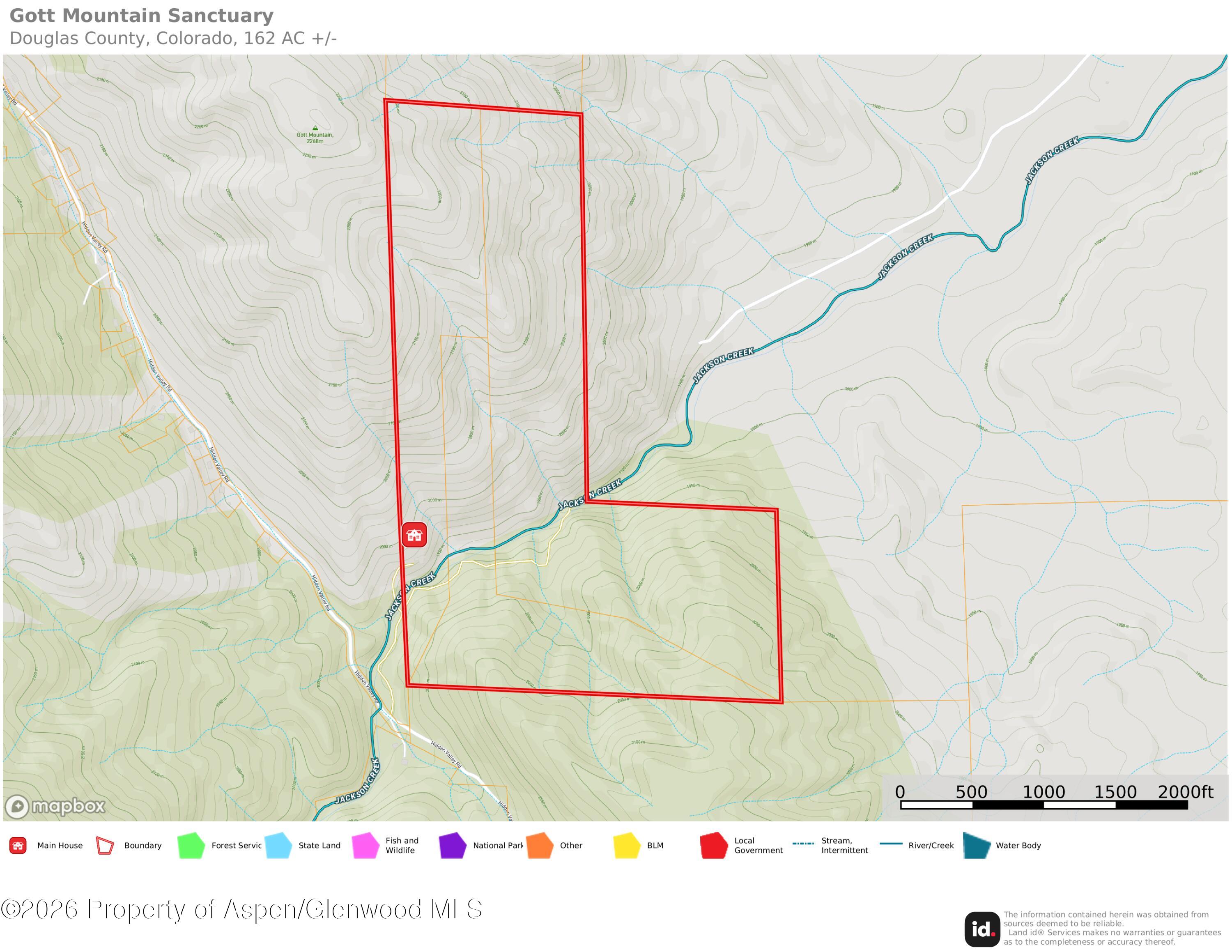 2602 Hidden Valley Road Sedalia, CO 80135 - Photo 13 of 13 Land.ID map close-up contour
